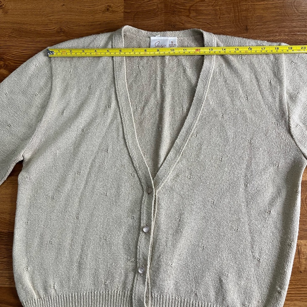 Vintage Jaclyn Smith knit cardigan grandma sweater small grannycore cottagecore - Picture 7 of 10